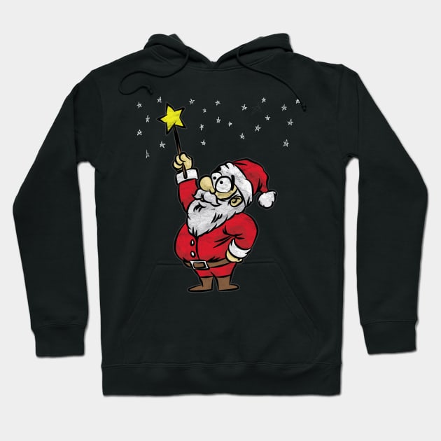 Christmas-Santa Star Christmas Hoodie by AlphaDistributors